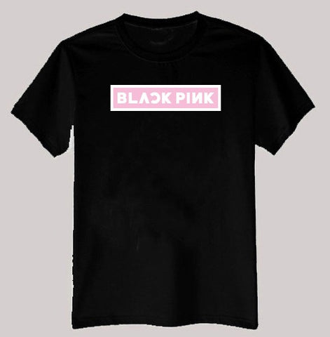 Black Pink KPOP custom printed t-shirt kuwait fashion apparel clothing printing men women