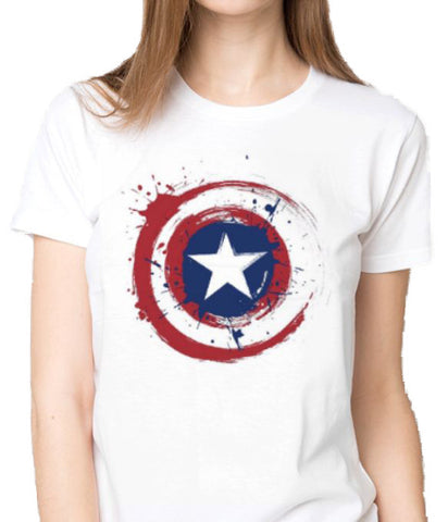 Captain America Logo custom printed t-shirt ANBRO2 Kuwait women fashion superheroes marvel