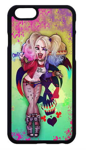 Harley Quinn Suicide Squad Custom Printed Plastic w/ Rubber Edges  Mobile Cover