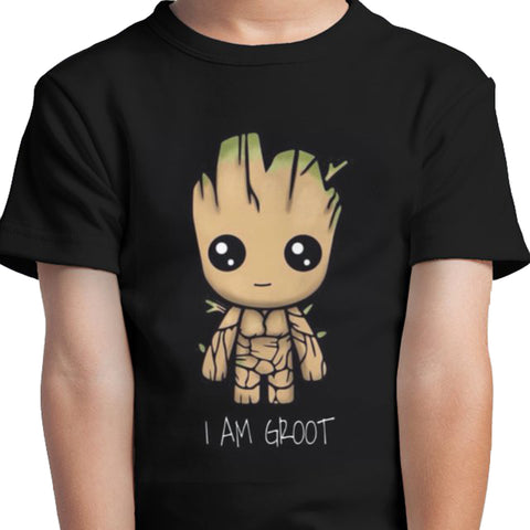 I am Groot Kids Black T-Shirt
