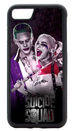 The Joker and Harley Quinn Suicide Squad Custom Printed Plastic w/ Rubber Edges  Mobile Cover for iPhone and Samsung